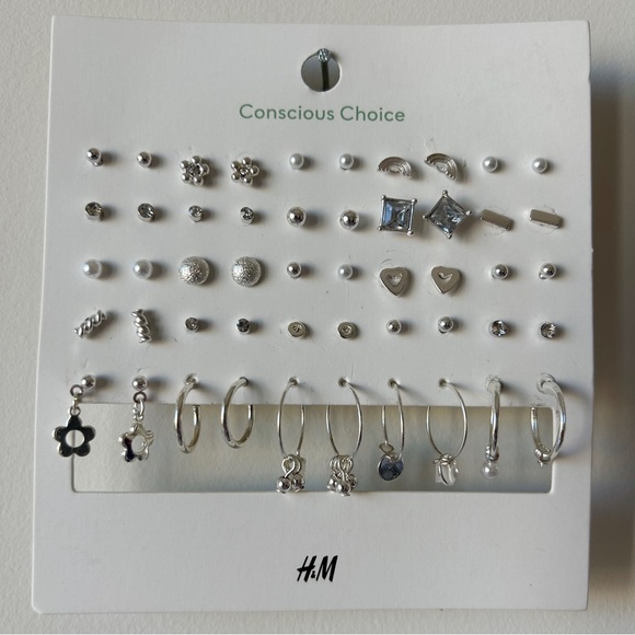 H&M 25pc Silver Earring Set - Picture 3 of 3